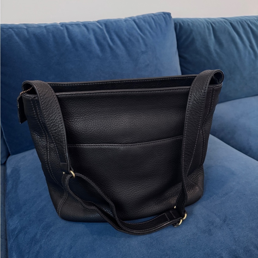 COACH Vintage Sonoma Pocket Zip Crossbody‎ Bag Black 
Leather - Picture 8 of 9